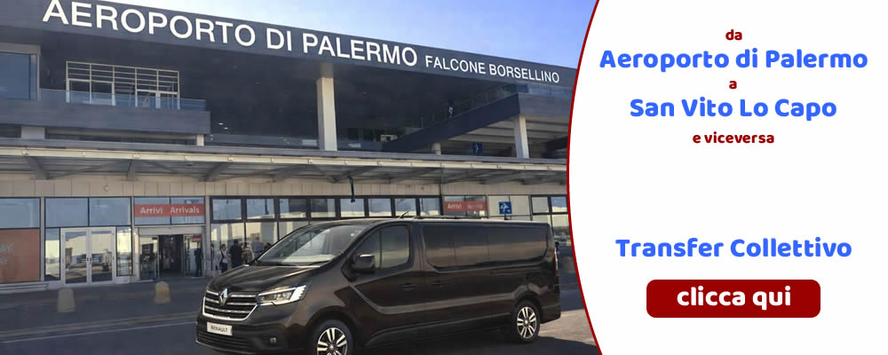 Transfer collettivo da San Vito lo Capo a Palermo aeroporto e viceversa